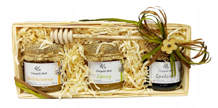 Levně Dárkový koš sada medů 3x250g dárek med