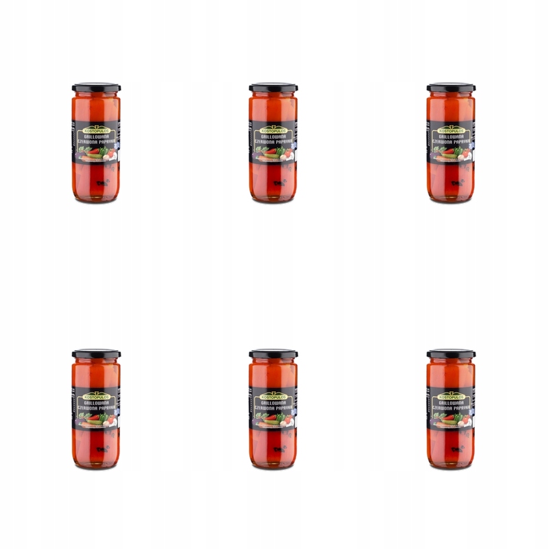 Řecká červená grilovaná paprika Kostopulos 480 g/350 g X6