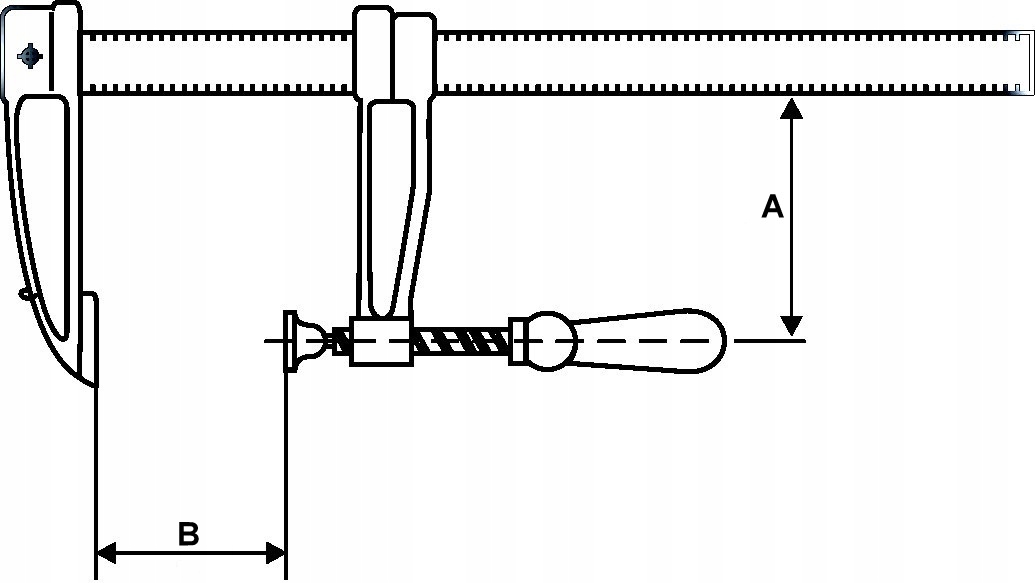 ŚCISK STOLARSKI 500x120MM YATO YT-6450 Kod producenta YT-6450