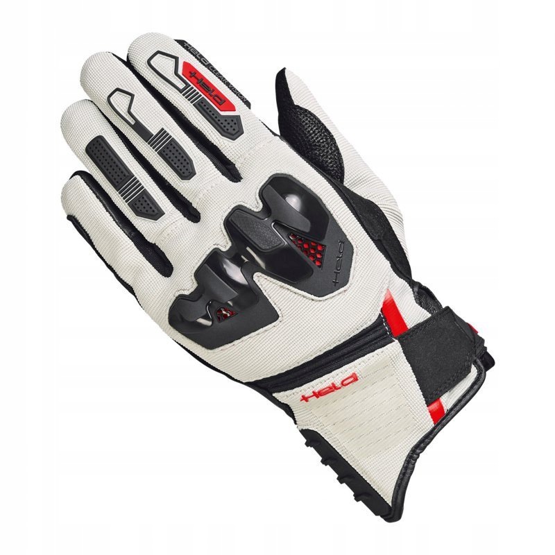 Motocyklové Rukavice Held Sambia 2 Black Grey Red 10