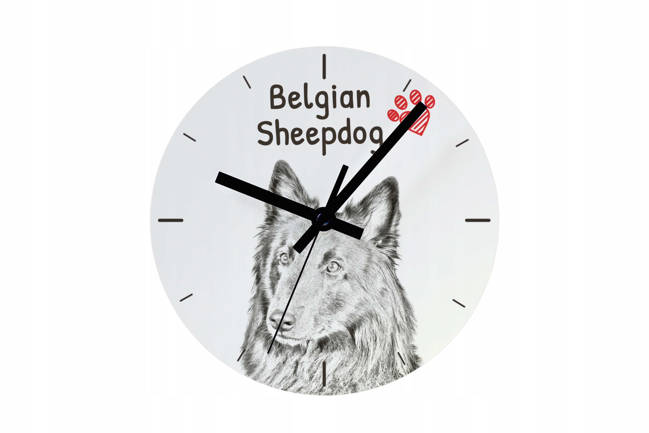 Belgický ovčák, závěsné a stojící hodiny se psem, personalizace fotografií
