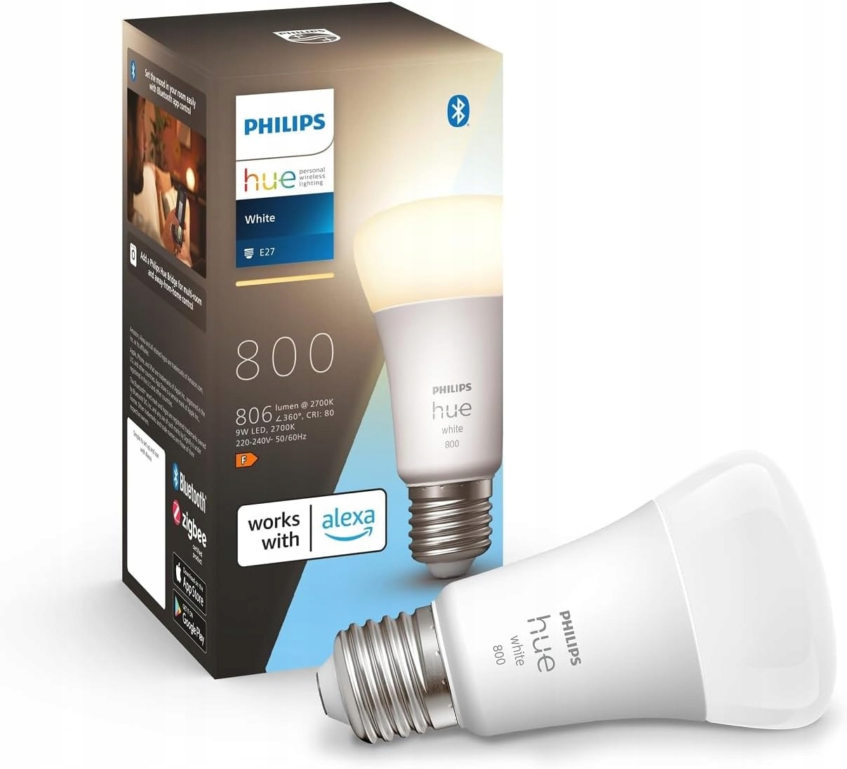 Inteligentna żarówka LED Philips Hue White A60 [śruba E27 Edisona]