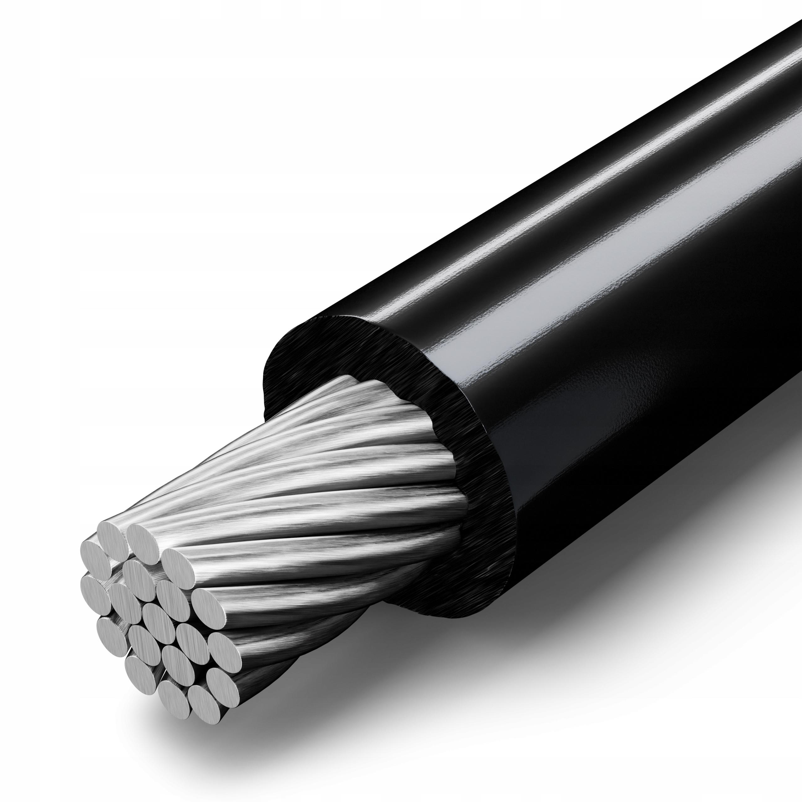 Ocelové lanko v obalu Obal z Pvc 2/4 mm 1x19 Černé 200 m