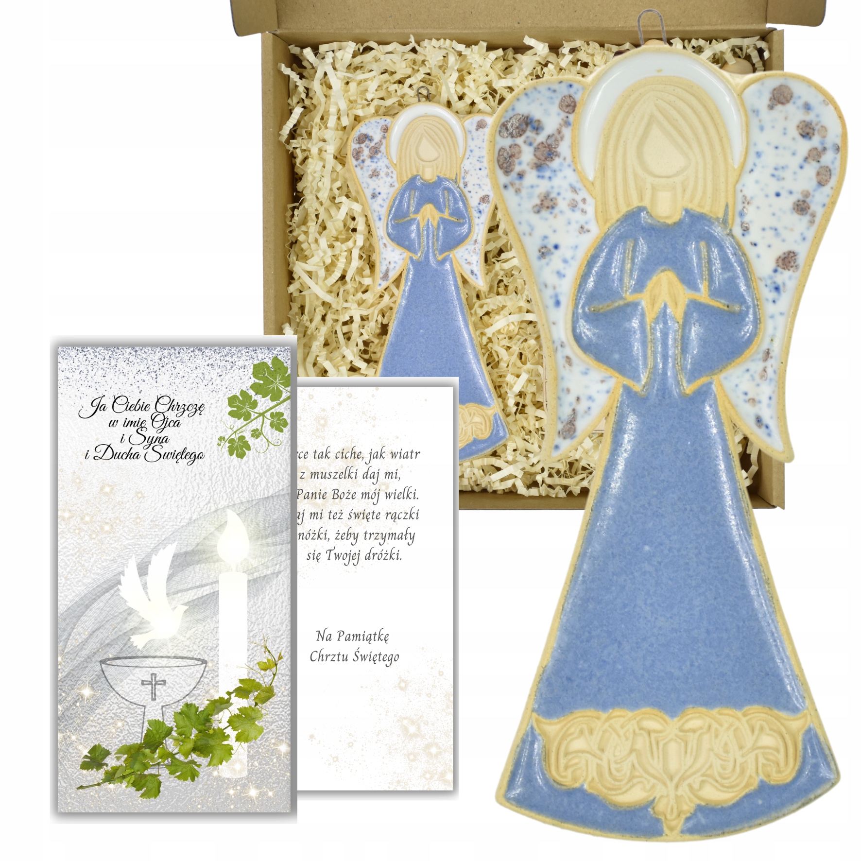 PAMIĄTKA CHRZEST ŚWIĘTY ANIOŁ STRÓŻ PREZENT
