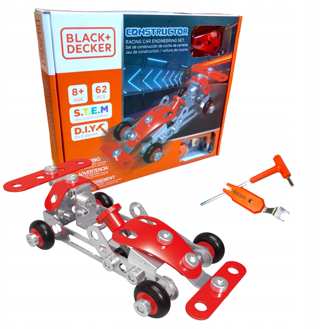 

Samochód wyścigowy Black&Decker do złożenia 8+