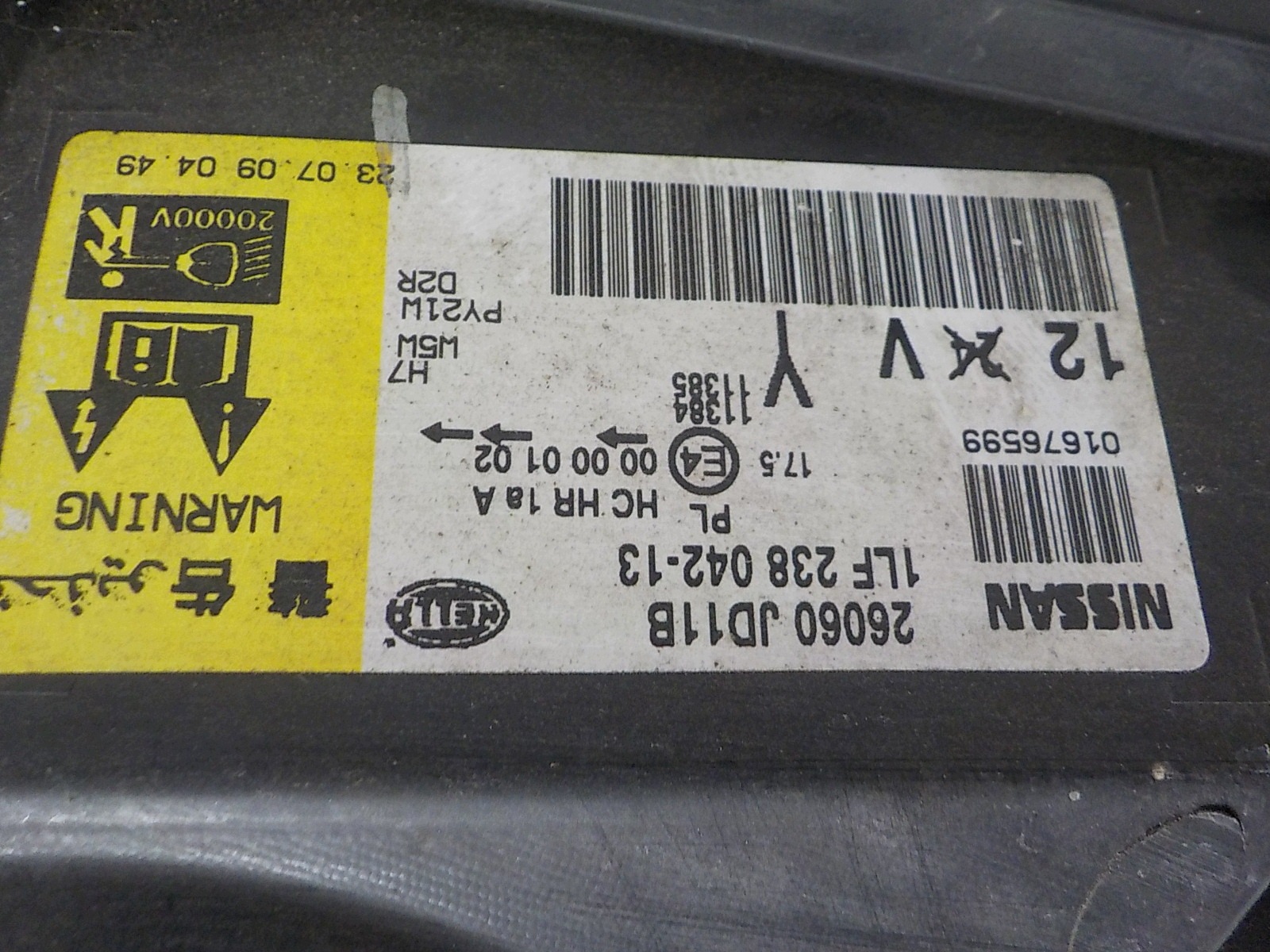 NISSAN QASHQAI J10 XENON light left front front UK