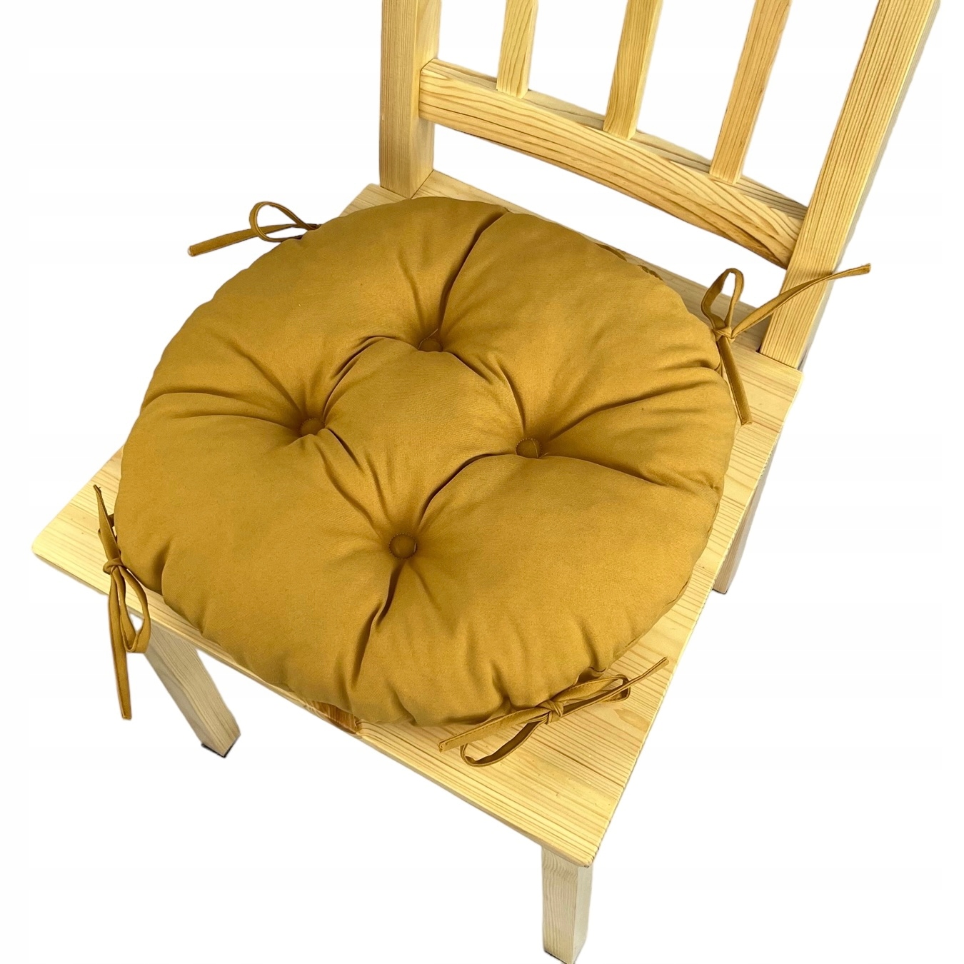 

Poduszka na krzesło taboret 35cm Musztarda Koło