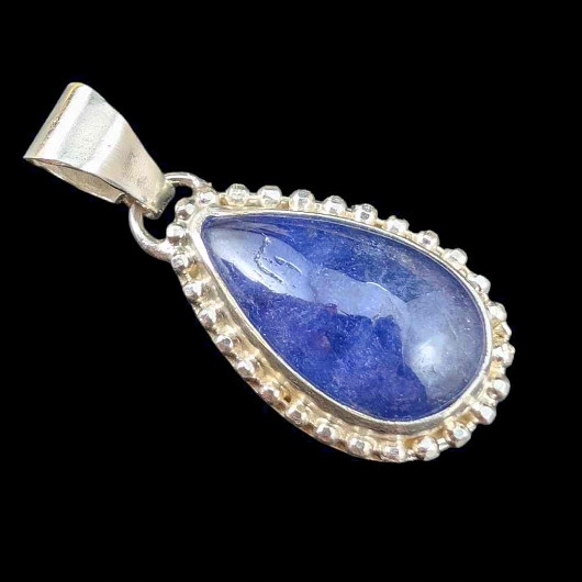 Tanzanit Ušlechtilý Přívěsek Stříbro Stříbrný Jemný Retro Poklad