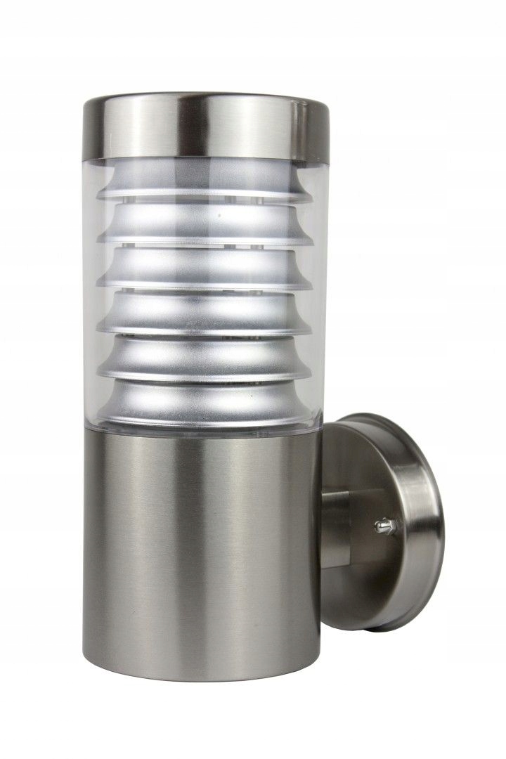 Kinkiet ogrodowy Inox E27 lampa elewacyjna IP44 kinkiet zewnętrzny ze stali