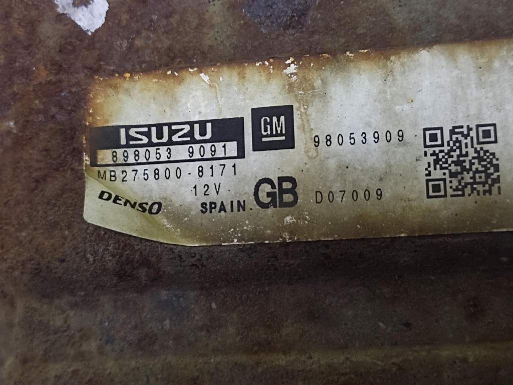 OPEL ZAFIRA B control unit of the engine 98053909