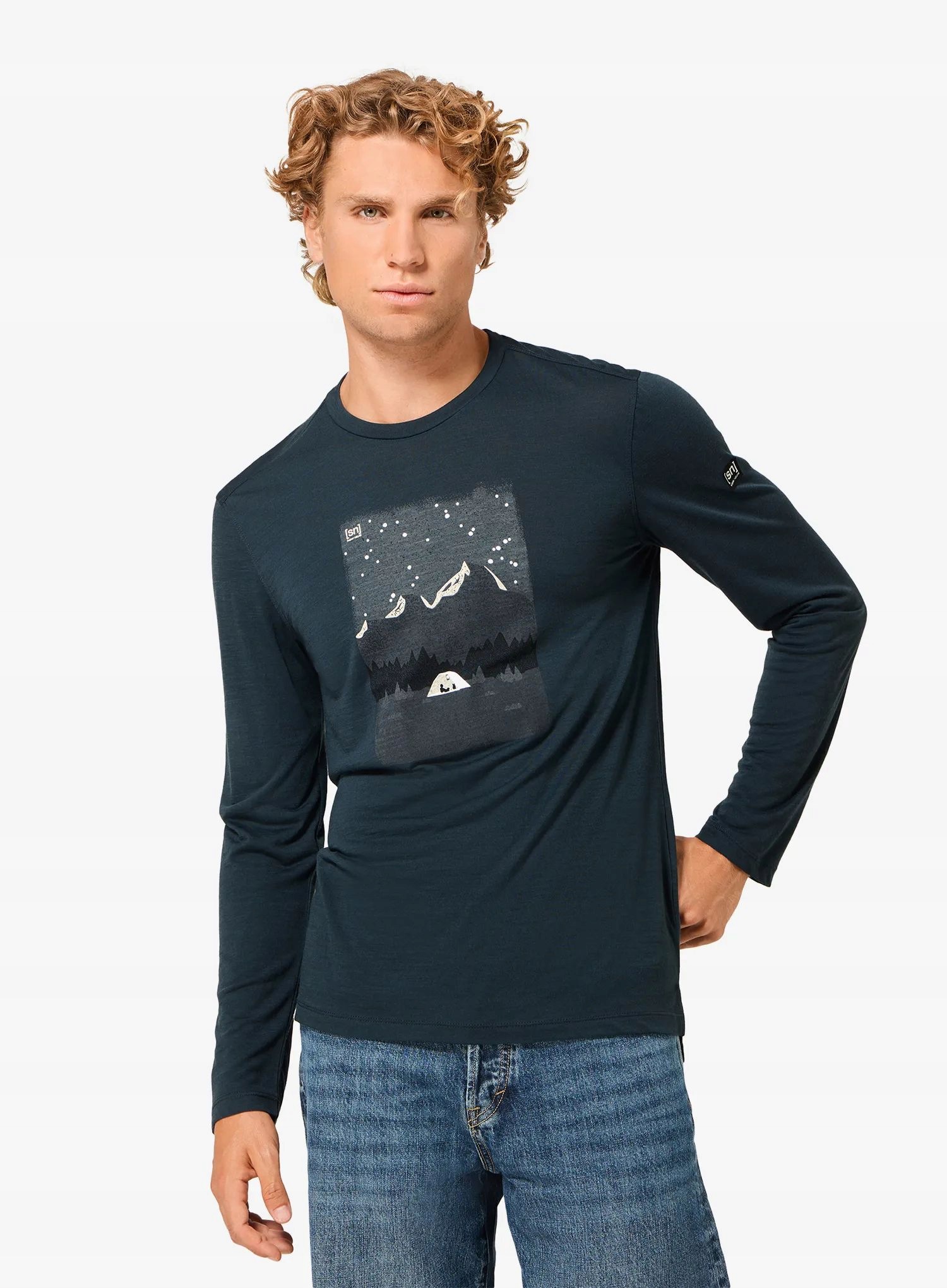 Bluza Super.natural Outdoor Nights Ls blueberry/silver refl/various XXL