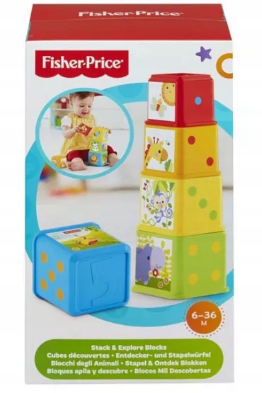 FISHER PRICE KLOCKI ODKRYWCY ZABAWKA DLA MAŁYCH DZIECI CDC52 6M+