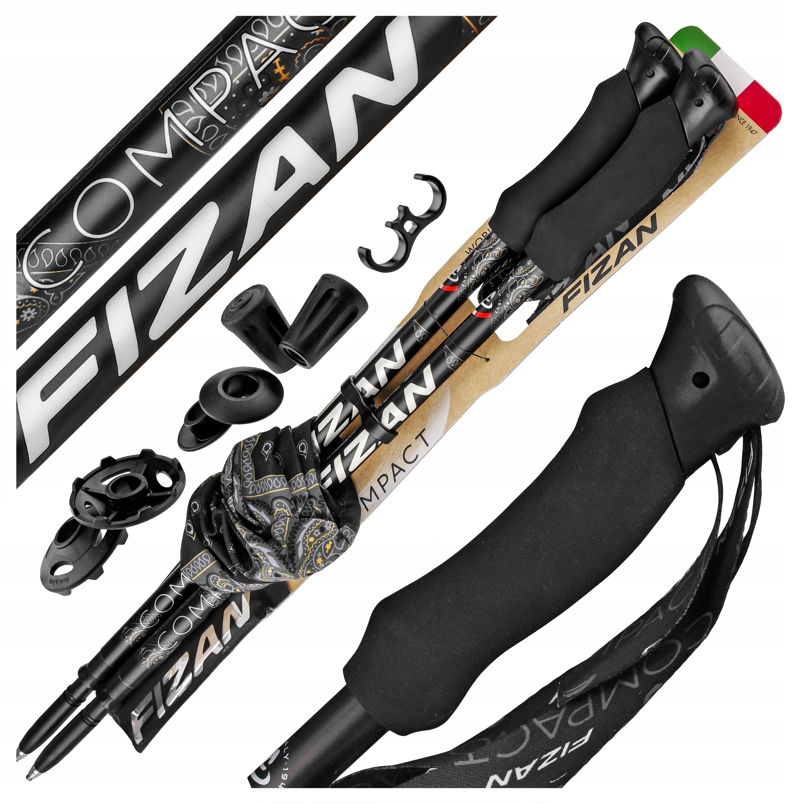 

Kije Trekkingowe Fizan Compact Ms Black Najlżejsze