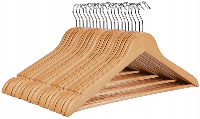 

Mocne Wieszaki Drewniane 20SZTUK Wieszak Drewniany