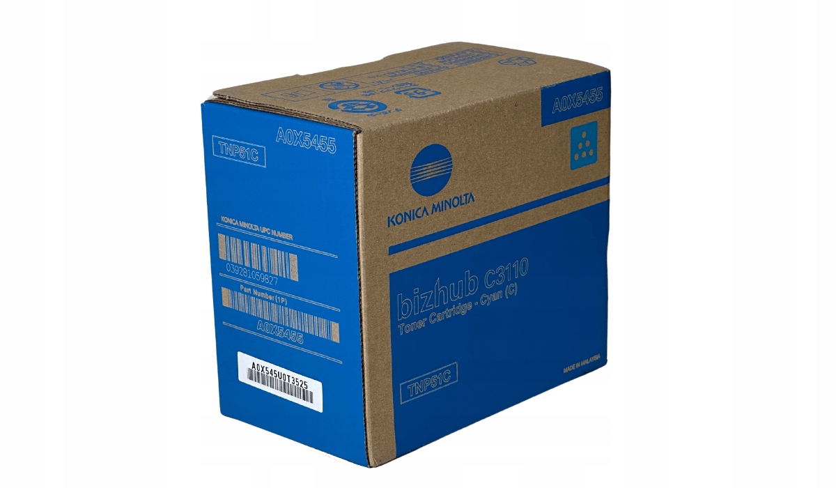 Toner Konica Minolta TNP-51 A0X5455 C Originální Cyan (Azurový) C3110