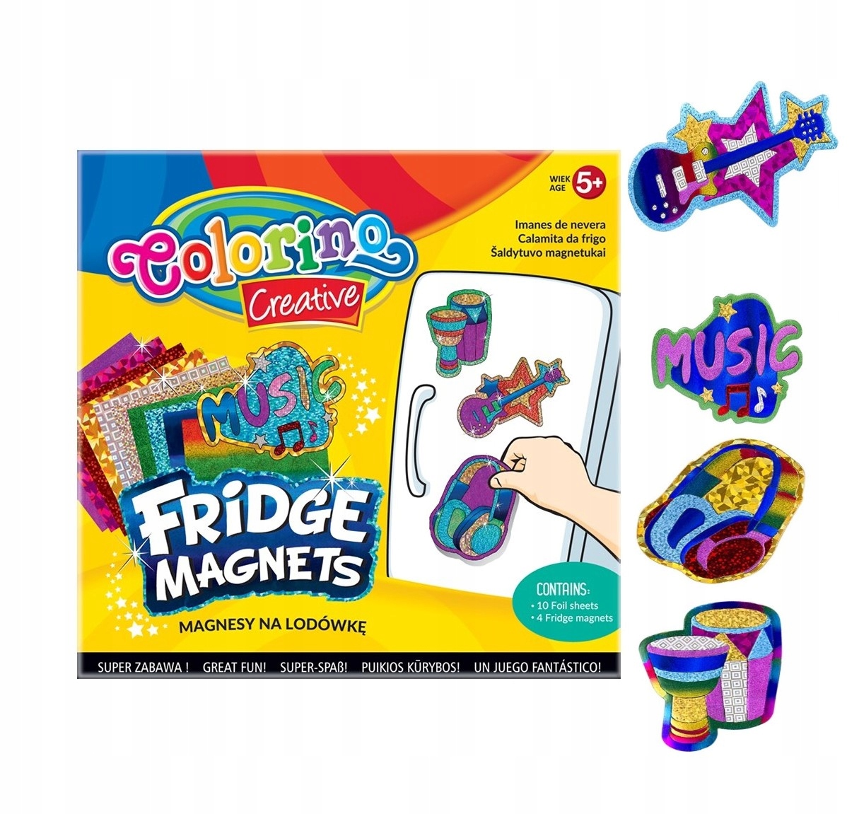 

Magnesy Na Lodówkę 4szt Music Gitara Zrób To Sam