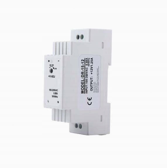 DIN15W12 ZASILACZ IMPULSOWY STAŁONAPIĘCIOWY REGULOWANY DIN 15W 1,2A 12V POS