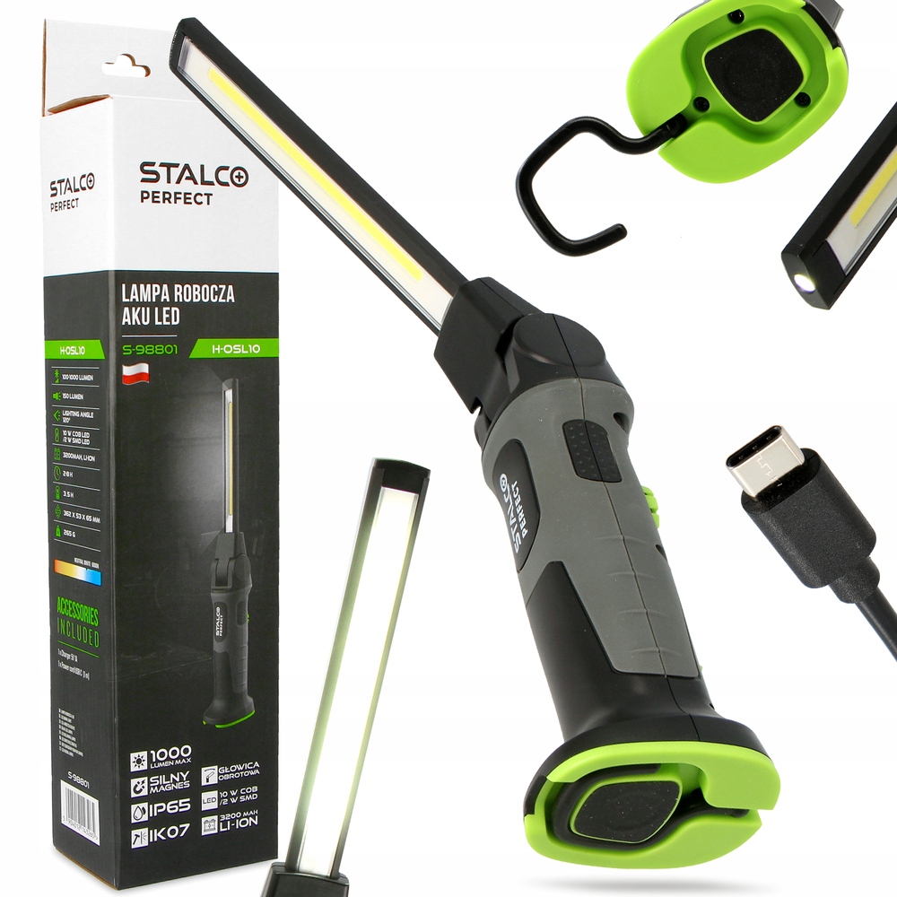 Lampa Dielenská Lampa Baterka Pracovná Led Akumulátorová Reflektor Magnet