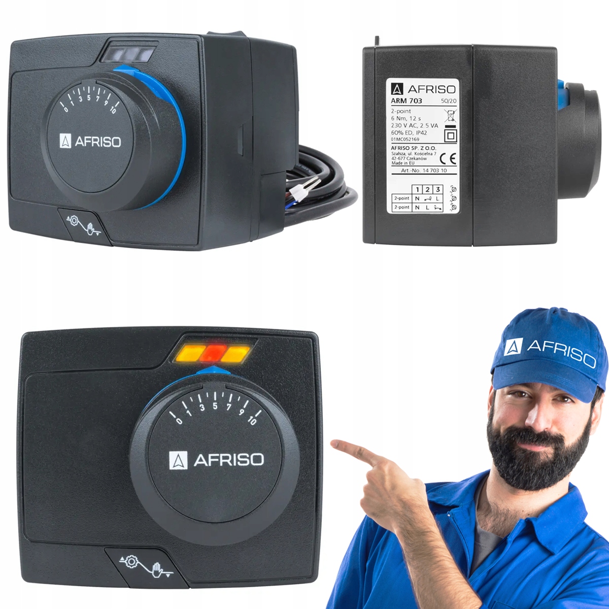 Pohon Afriso Arm 703 2-BODOVÝ 12s 6Nm 230V