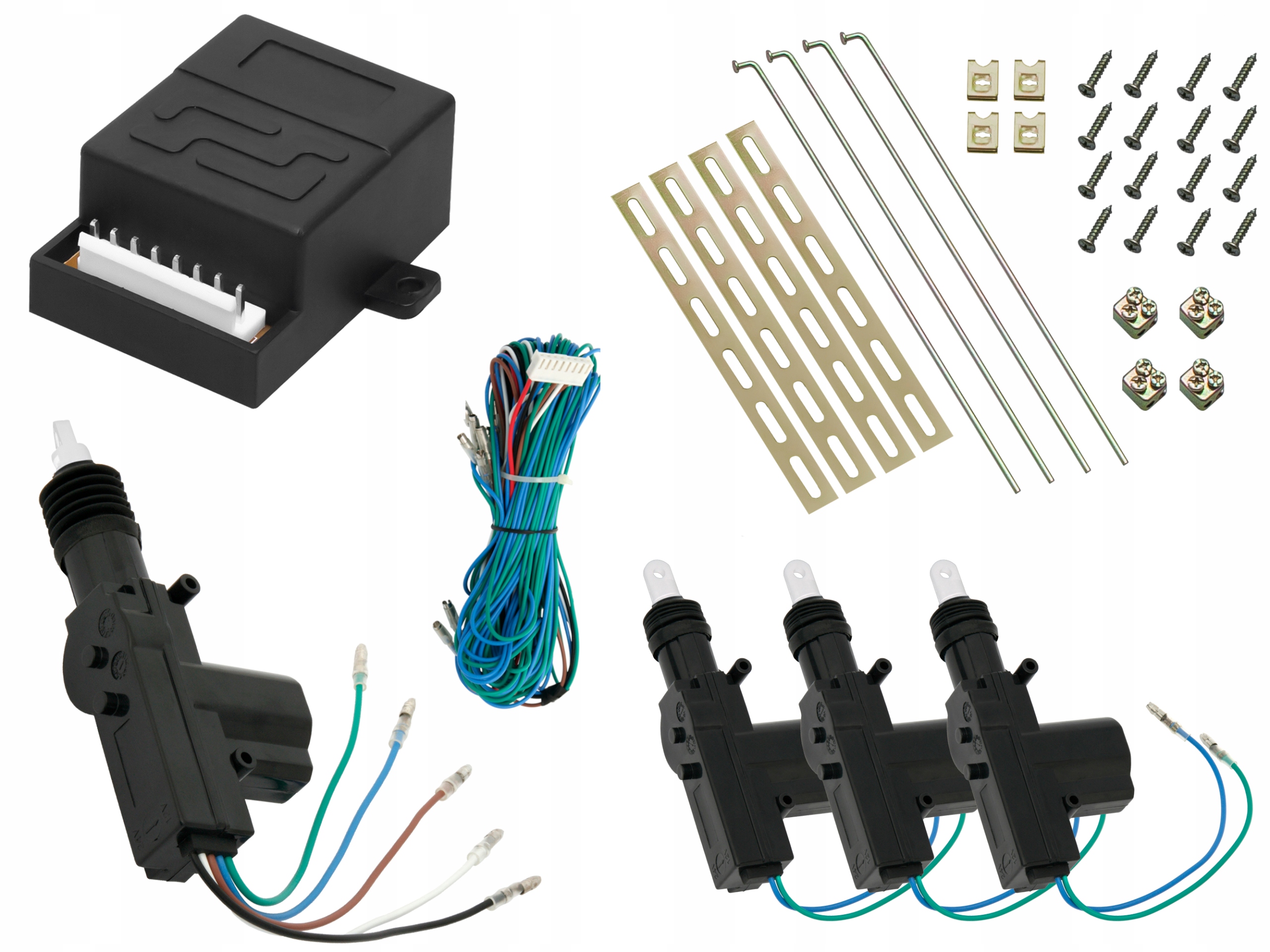 ZESTAW UNIWERSALNY ZAMEK CENTRALNY SLAVE MASTER 4 DRZWI STEROWNIK OSPRZĘT EAN (GTIN) 5900804001003