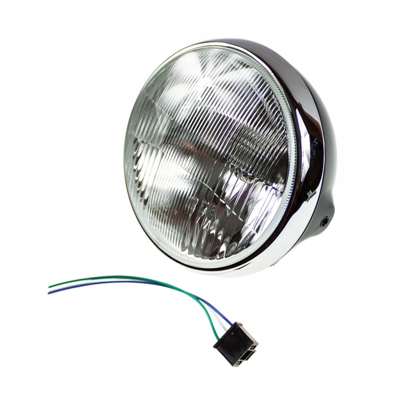 Svetlomet čierny, motocyklová lampa 200mm, homologizácia, montáž po stranách