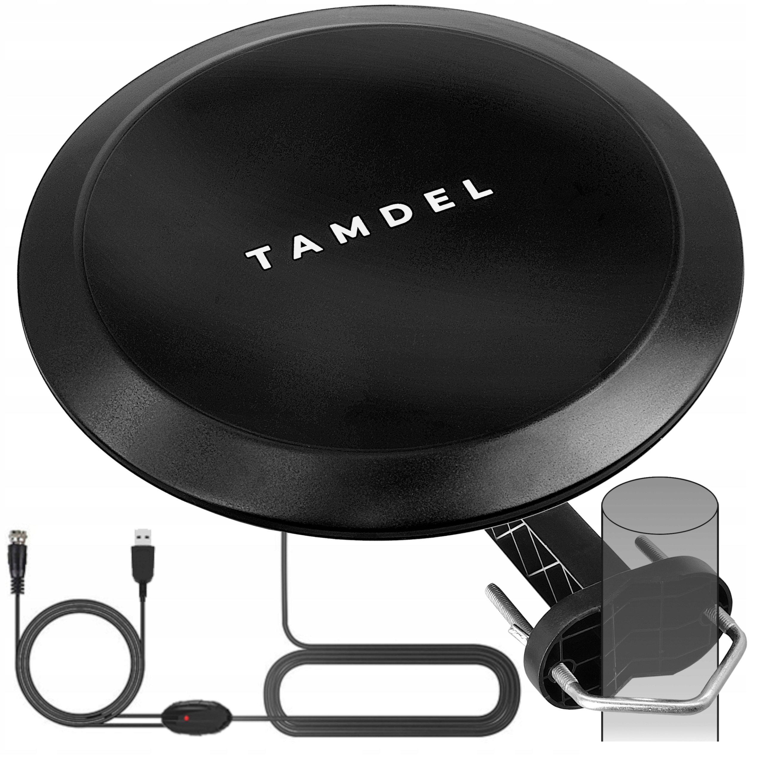 Antena do Tv naziemnej DVB-T2 Dookólna 360° Kabel 10m Usb 4K Aktywna