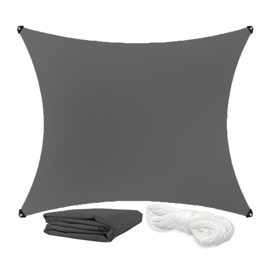 Zahradní sluneční plachta Vodotěsná 3x4 Šedá Obdélník Stínidlo