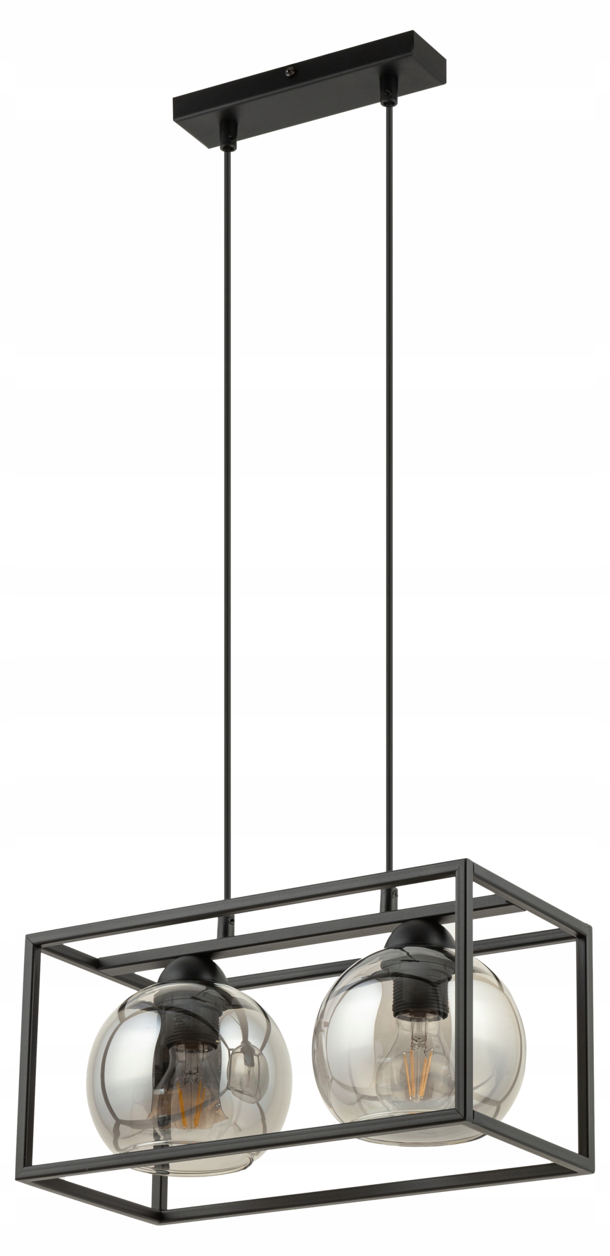 

Lampa Sufitowa Wisząca Klatka Kule Chrom Loft