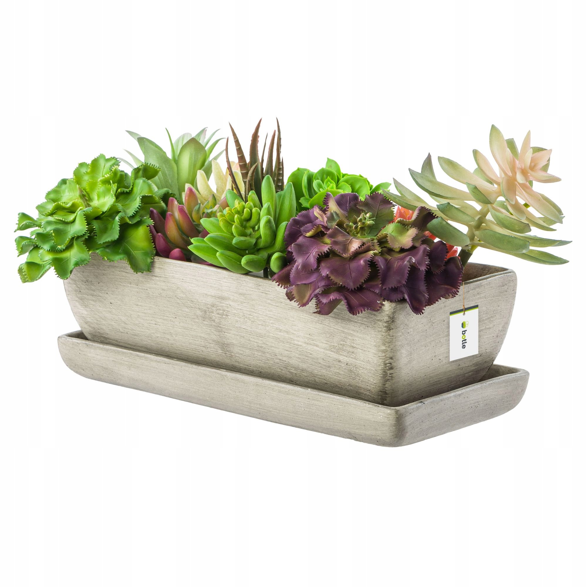 Keramická kaktusovačka 27 cm květináč, beton eco