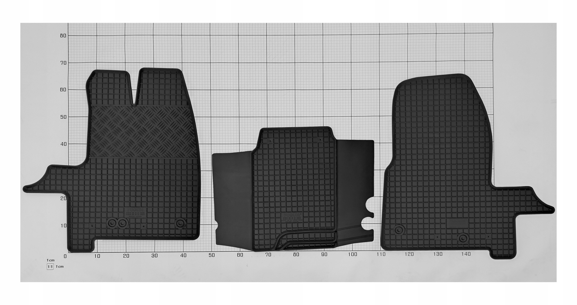 Dywaniki i mata do bagażnika do Ford Transit Custom L2, 8 miejsc 2012-2018 Kolor czarny