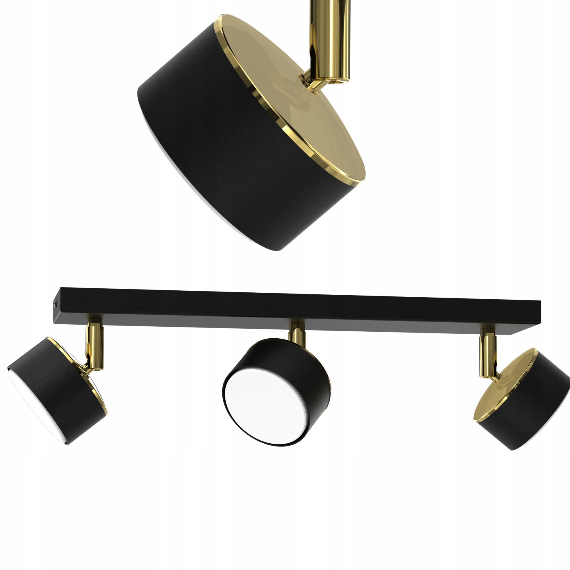 Stropní Svítidlo Stropní Svítidlo Stropní Reflektor Černý Zlatý GX53 Polská Led Lampa