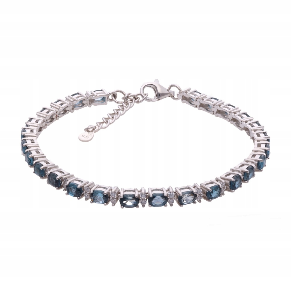 Stříbrný náramek Ag 925 London Blue Topaz NA1581-B-LBT-WP