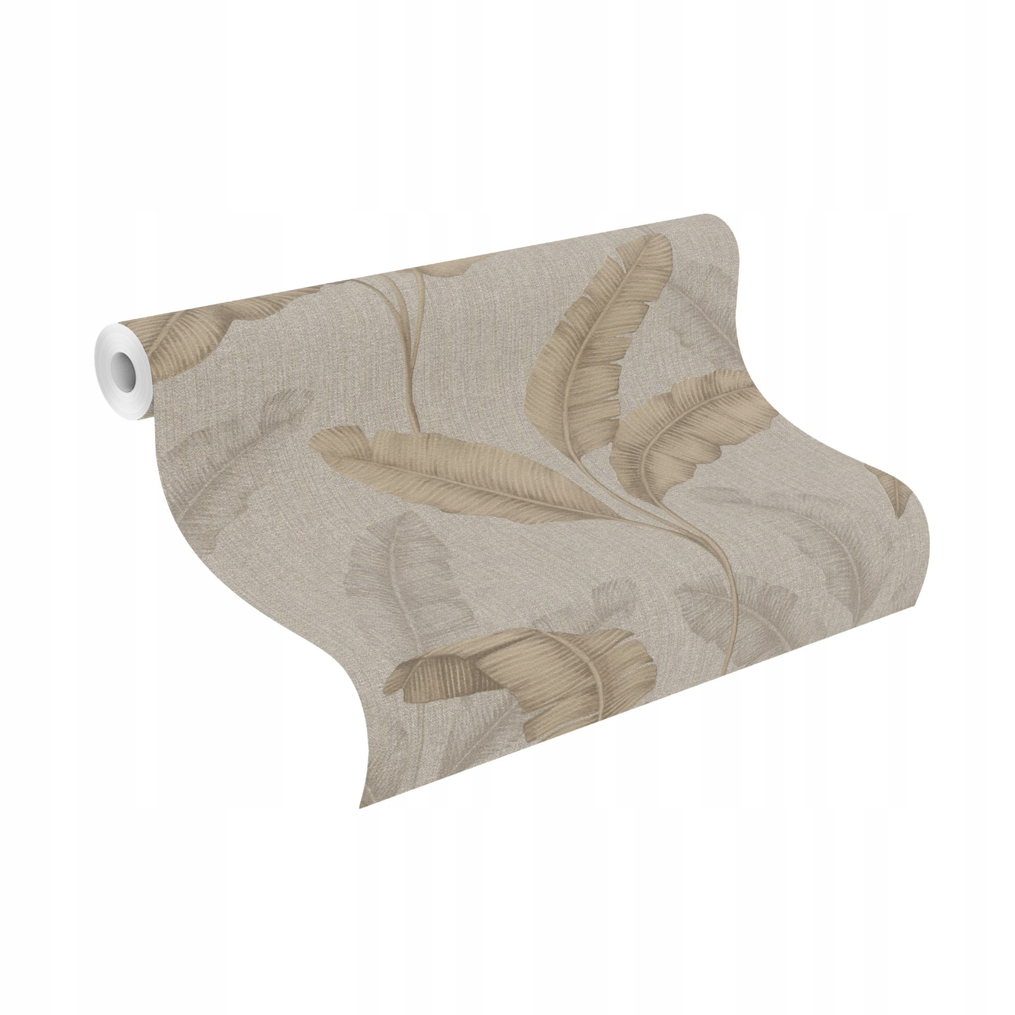 Tapeta LIŚCIE NA PŁÓTNIE BEŻ BRĄZ ECO Kod producenta 200324