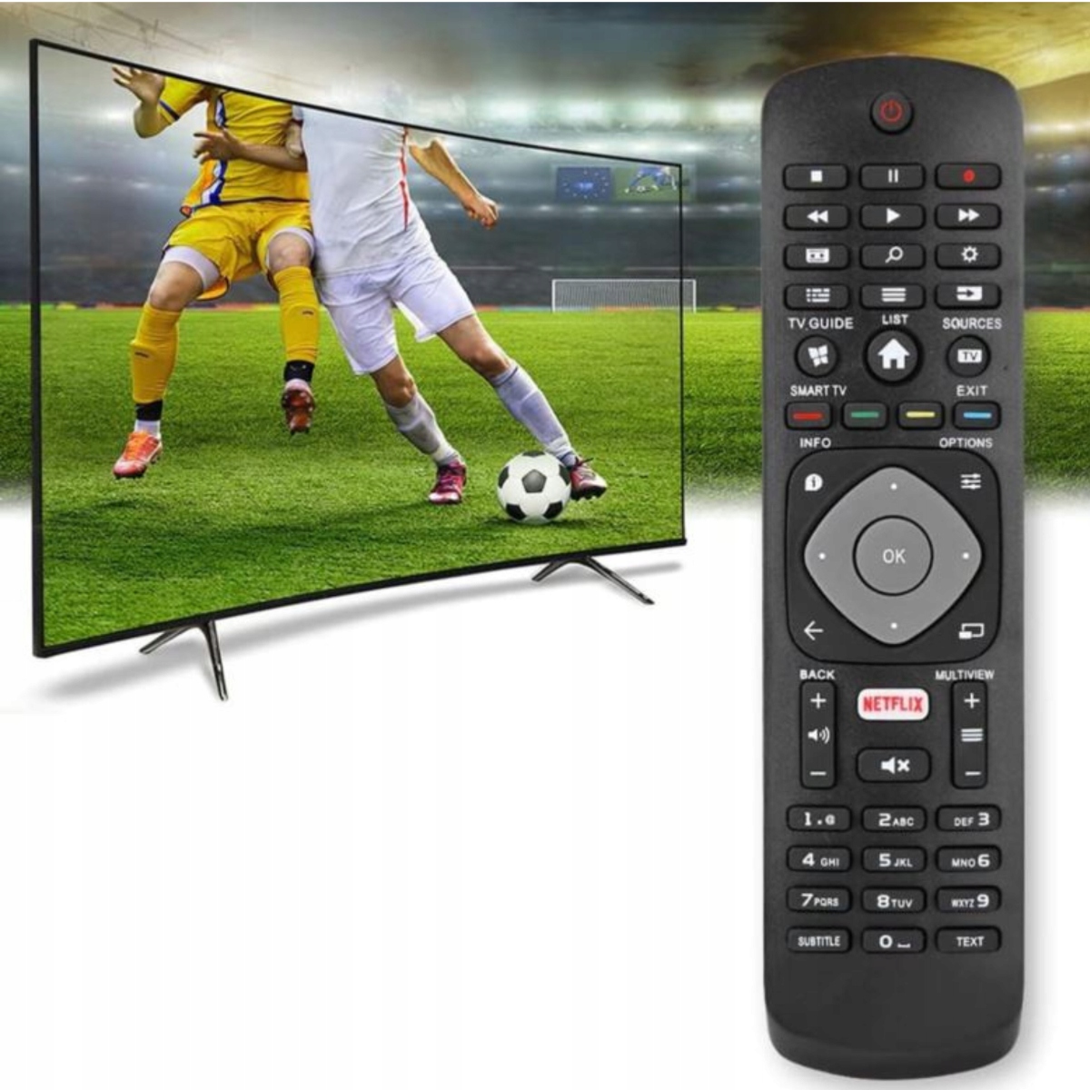 PILOT DO TV TELEWIZORA PHILIPS UNIWERSALNY SMART TV ZAMIENNIK Model SDH1318