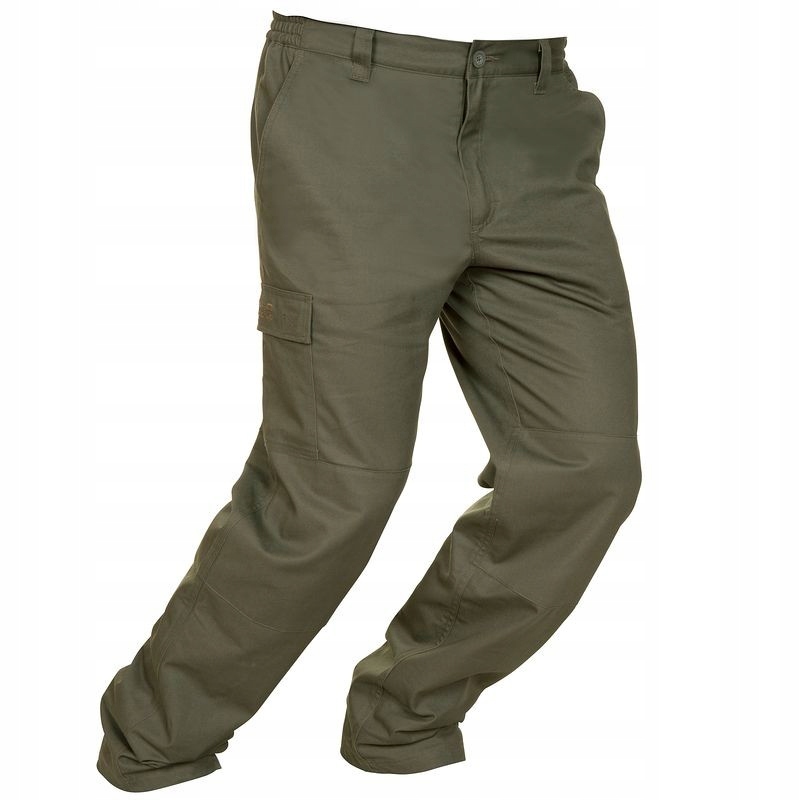 Męskie Spodnie Ocieplane Polarem Bojówki Myśliwskie XL