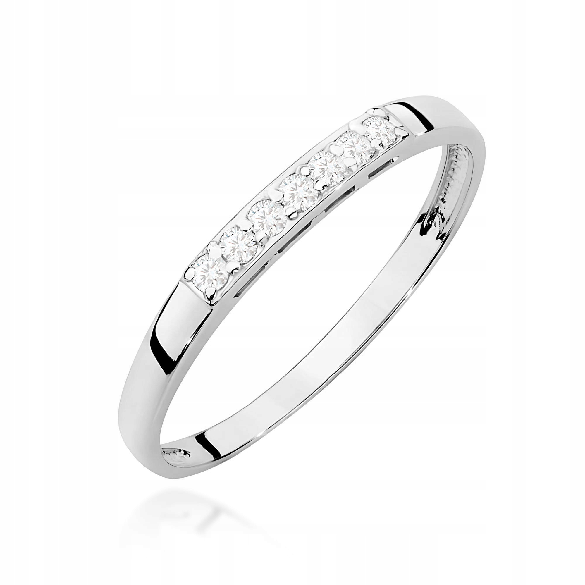 Prstýnek z bílého zlata 585 s briliantem 0,10 ct, elegantní