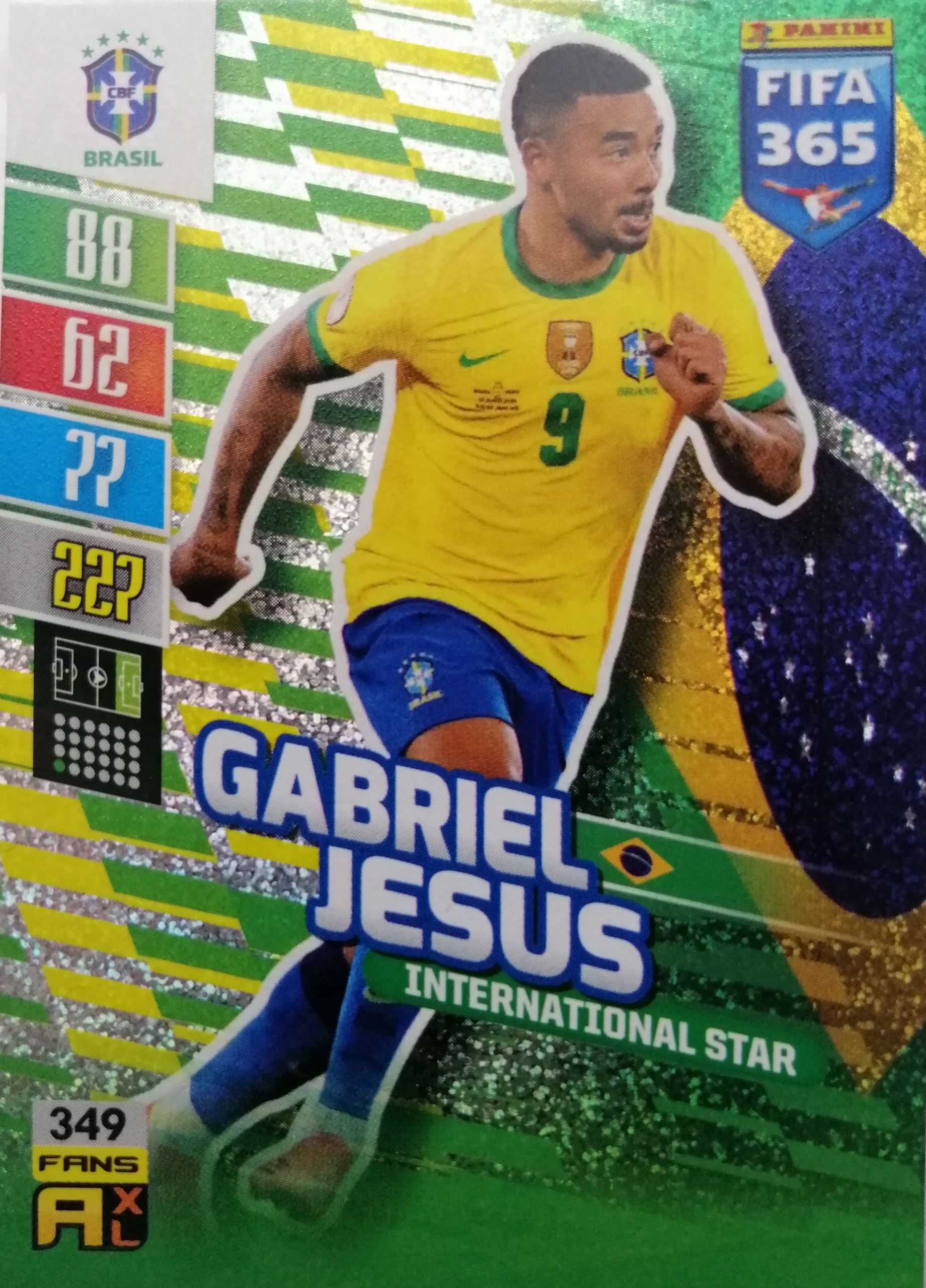 Gabriel Jesus - carte Adrenalyn XL Fifa World Cup Qatar 2022