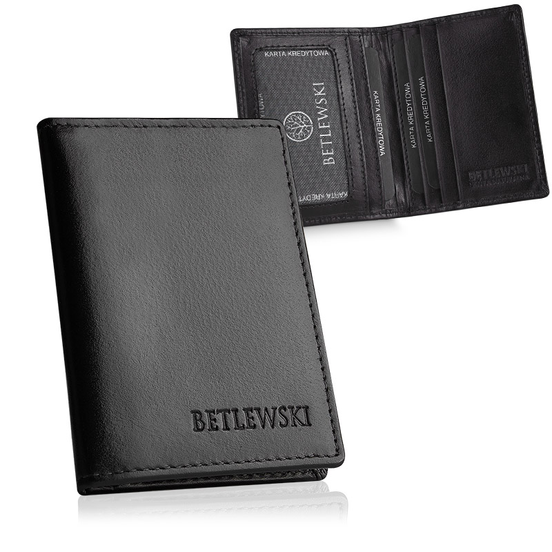 

Betlewski Skórzane małe etui karty dokumenty slim