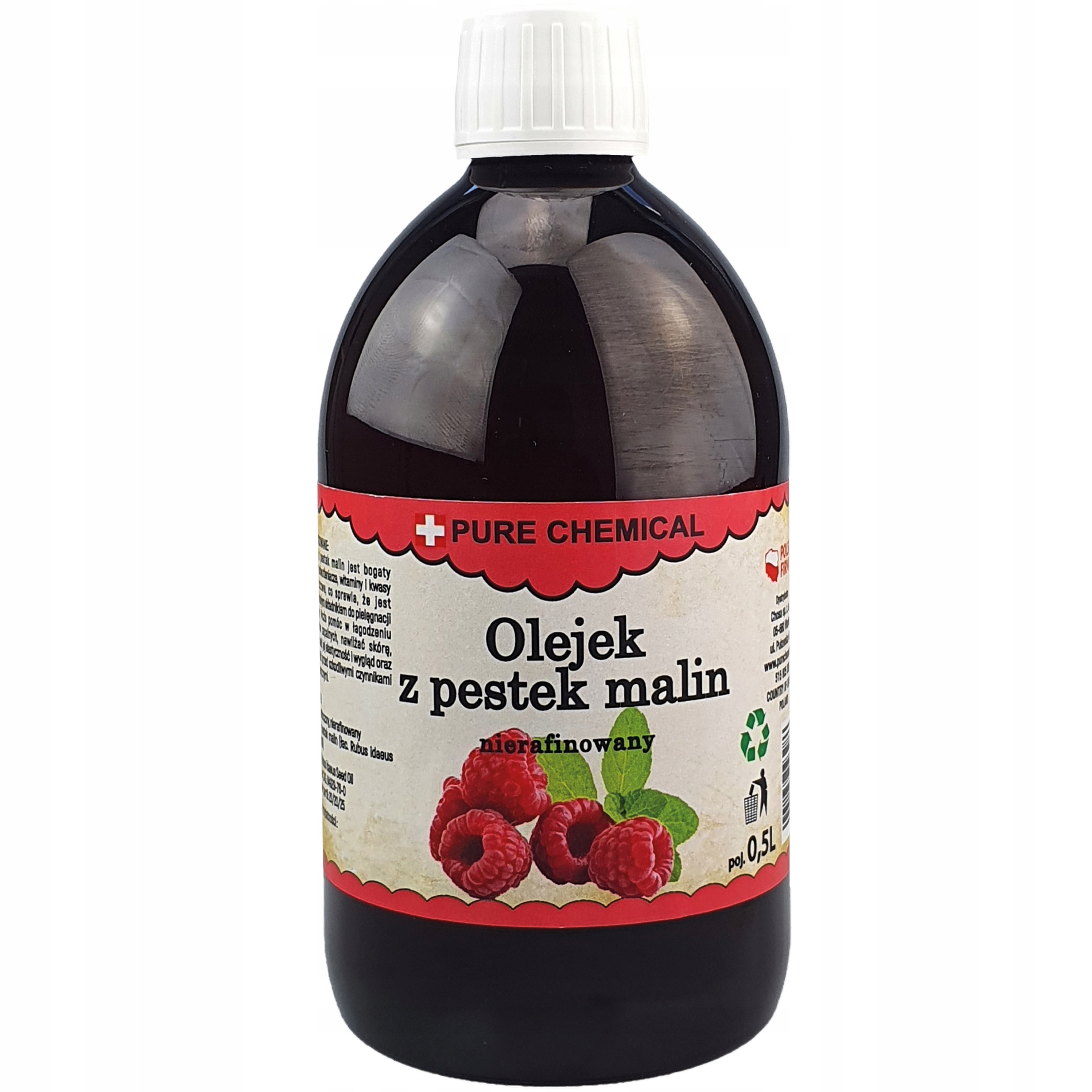 

Olej Z Pestek Malin Nierafinowany Naturalny 500ml