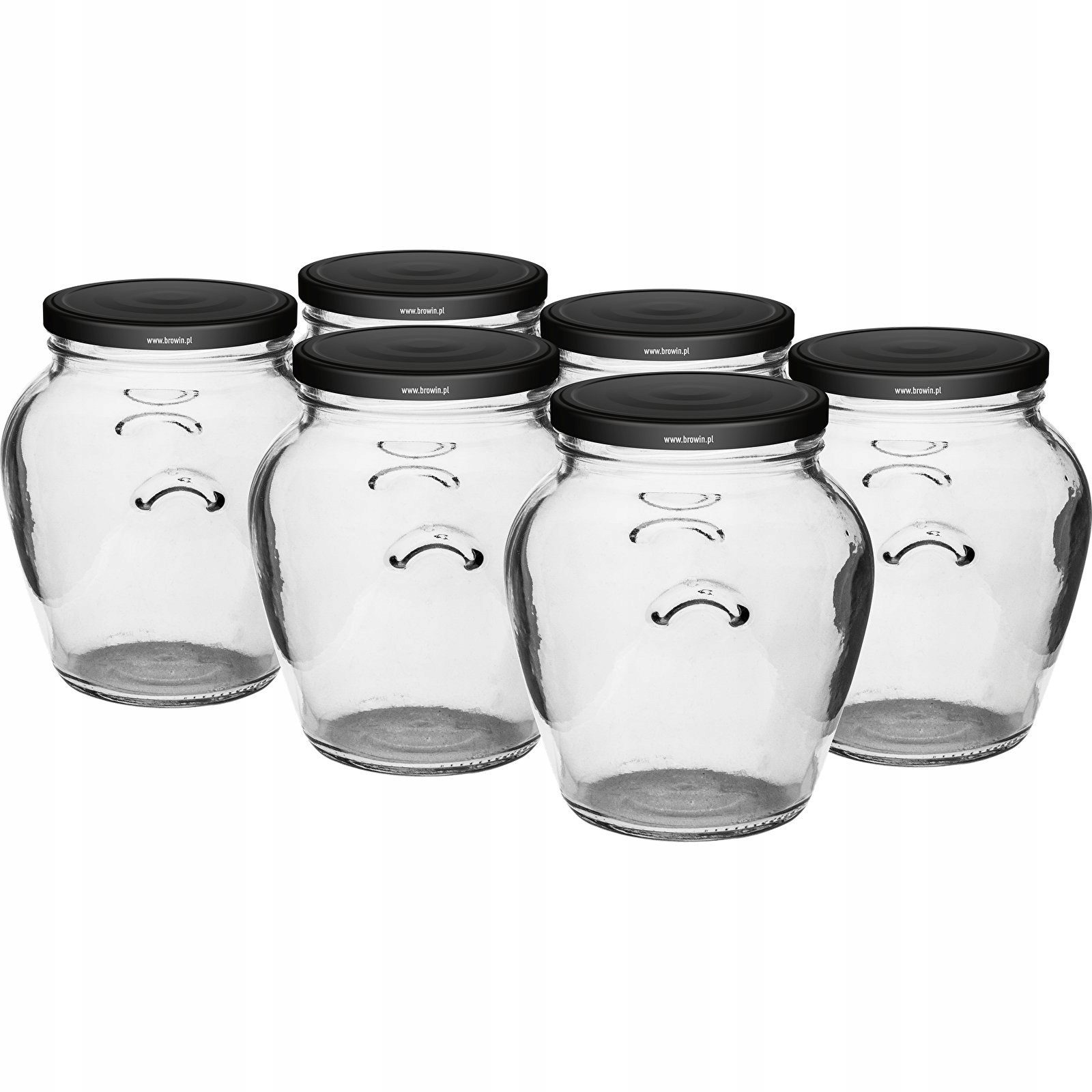 

6szt słoik pękaty ozdobny słoiki 580ml fi82