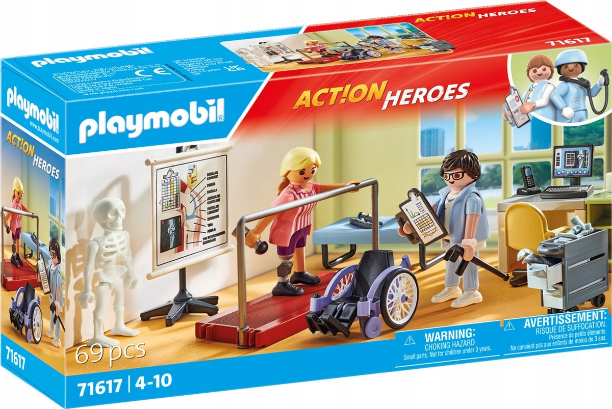 PLAYMOBIL 71617 ODDZIAŁ ORTOPEDII Z WYPOSAŻENIEM DO SZPITALA + KATALOG