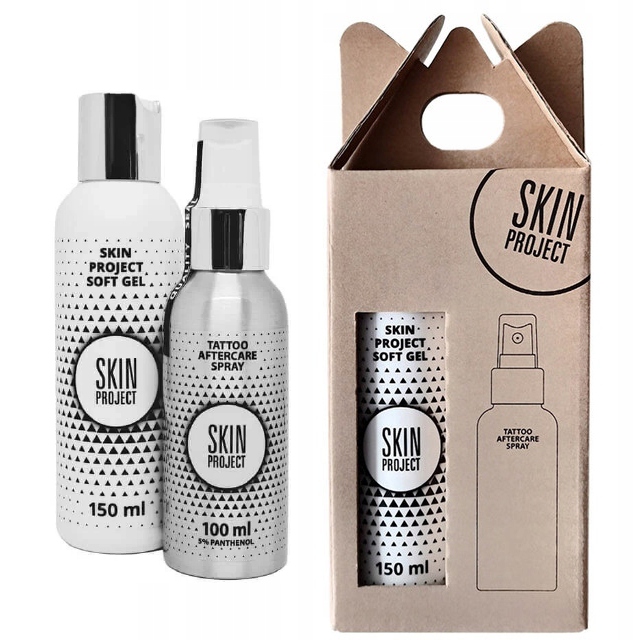 

Skin Project Zestaw do świeżego tatuażu Spray Żel