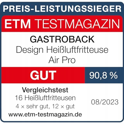 GASTROBACK Frytkownica Beztłuszczowa Air Pro 3,7L 8 Programów Czarna Srebrn — miniatura 8