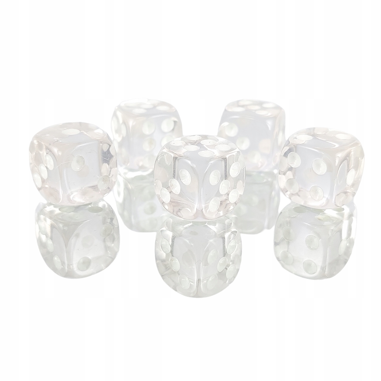 ZESTAW 10 KOSTEK K6 RPG SZKLANY TOPÓR KOŚĆ SZEŚCIOŚCIENNA 1,1 CM Liczba ścian 6