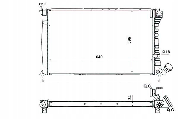 NRF CHŁODNICA PEUGEOT 406 96-