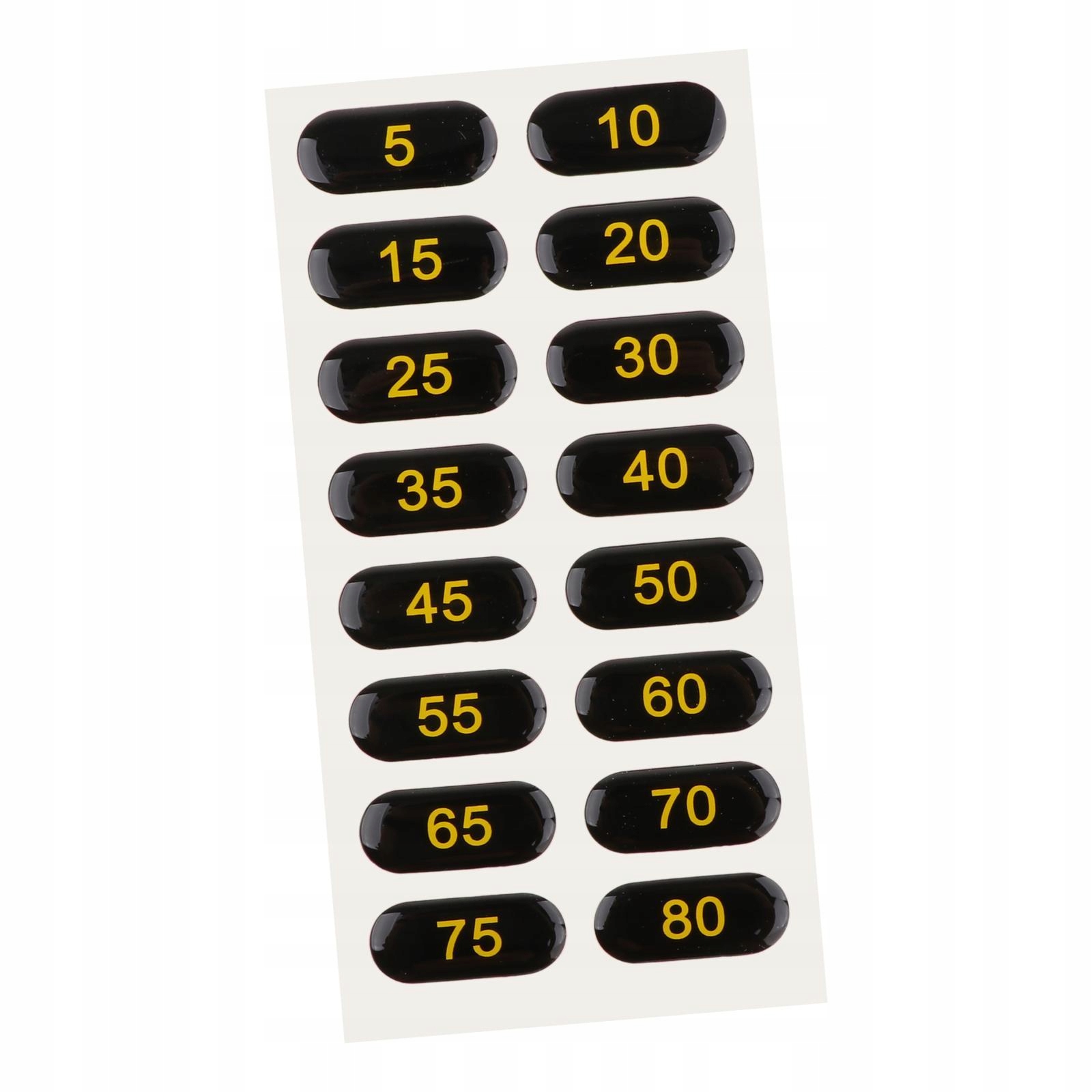 Etykiety na stosy ciężarków do identyfikacji Długość 200 mm