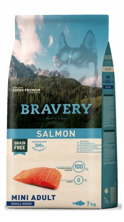 Bravery Grain Free Adult Mini Salmon Karma sucha dla psów małych ras 7kg