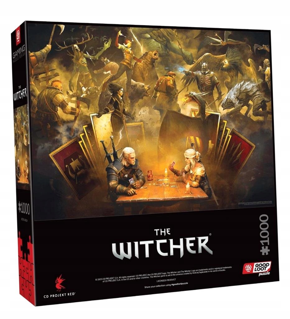 PUZZLE 1000 THE WITCHER (WIEDŹMIN) PLAYING GWENT