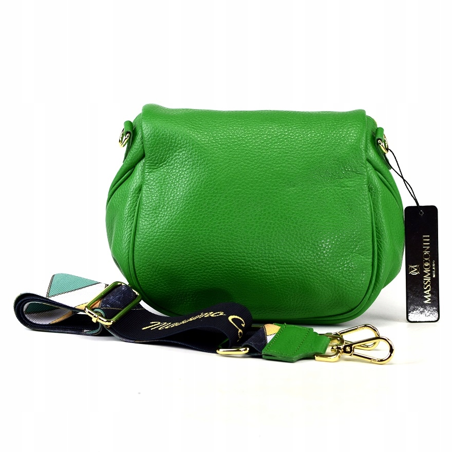 TOREBKA NERKA SASZETKA SKÓRA ZIELONA L 862A Kolekcja MASSIMO CONTTI