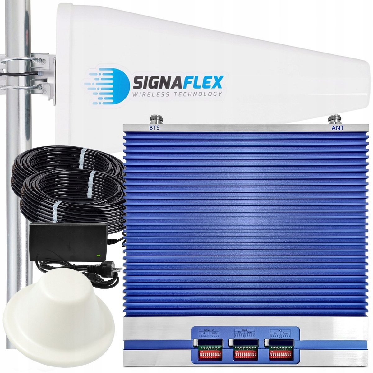 Zosilňovač Signálu Telefónu Internetu Egsm 3G 4G Lte 5000 m2 Antény 10 m